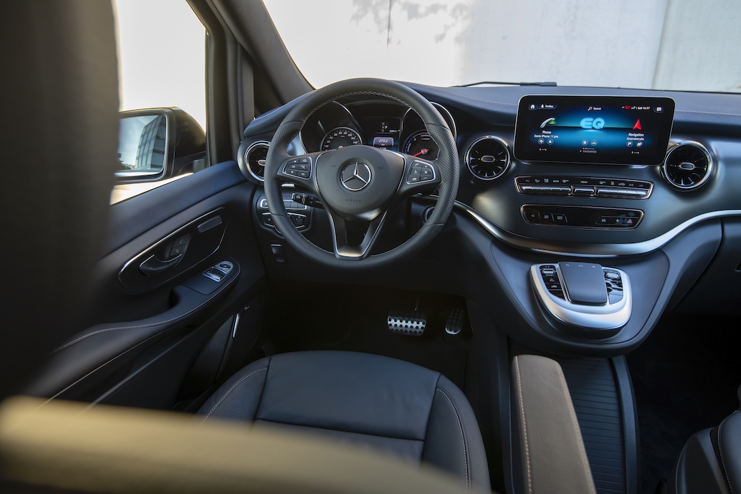 Mercedes EQV interior dashboard and display